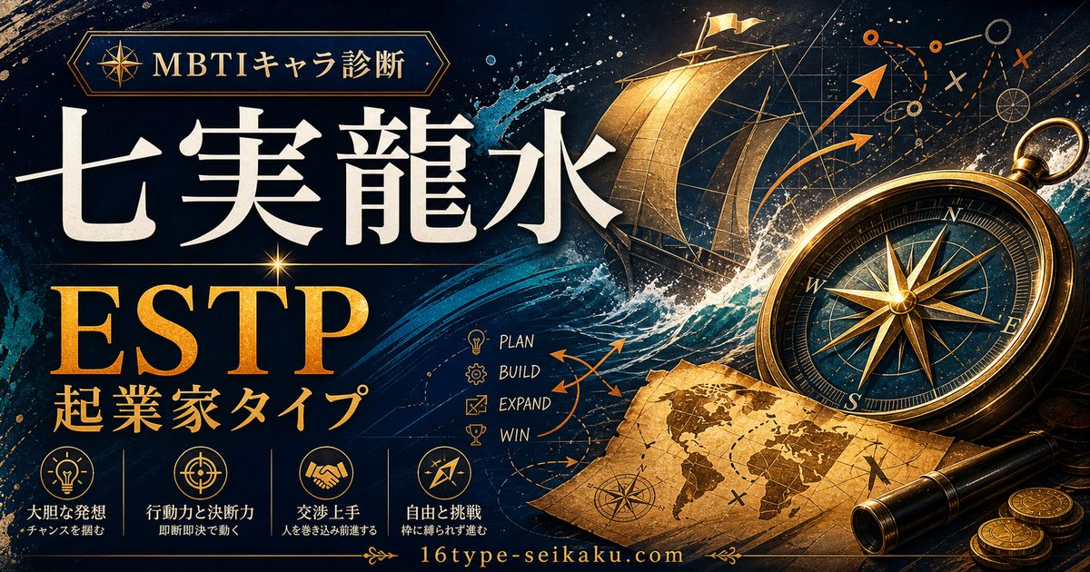 七実龍水のMBTIキャラ診断アイキャッチ画像