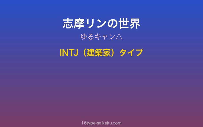 志摩リン キャラクターイメージ