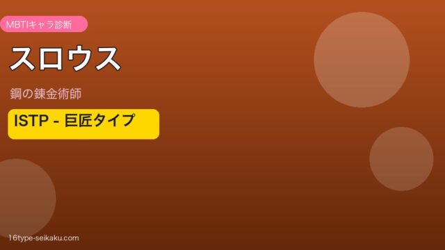スロウス ISTP アイキャッチ