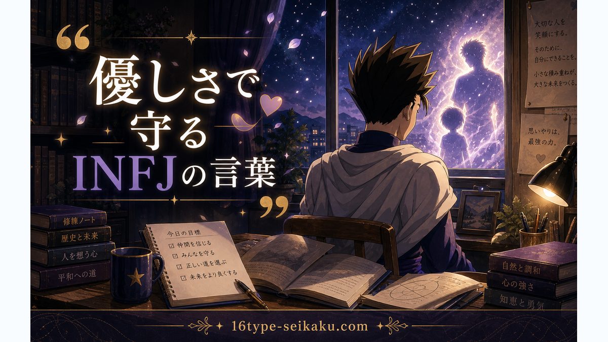 孫悟飯（ドラゴンボール）の性格特性とは？の要点をまとめたMBTIキャラ診断インフォグラフィック