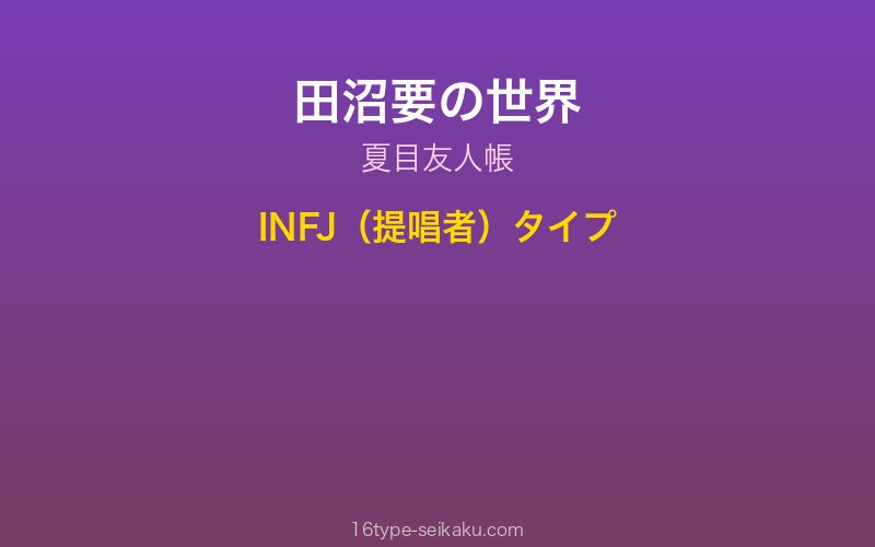 田沼要 キャラクターイメージ