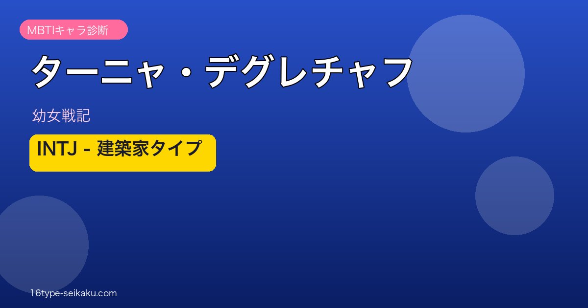 ターニャ・デグレチャフ INTJ アイキャッチ