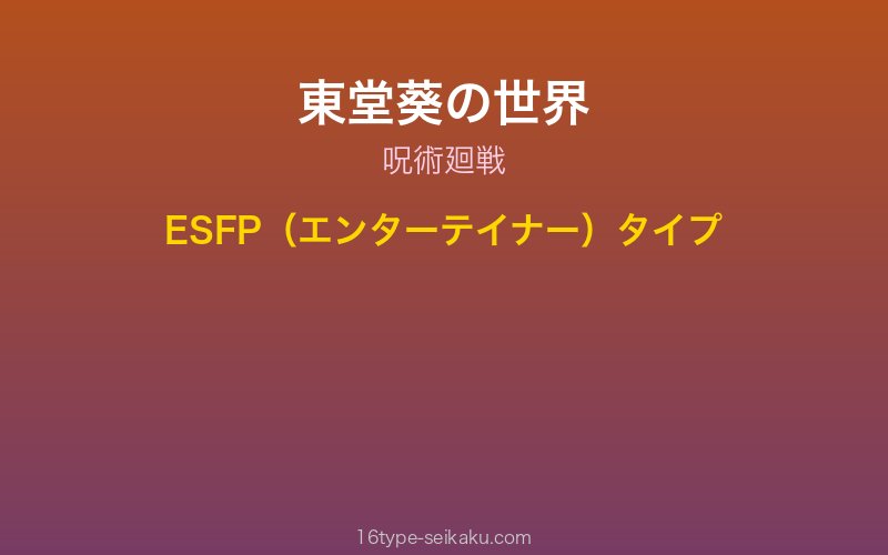 東堂葵 キャラクターイメージ