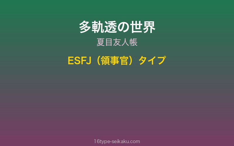 多軌透 キャラクターイメージ
