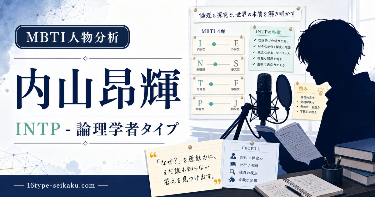 内山昂輝のMBTI分析アイキャッチ画像