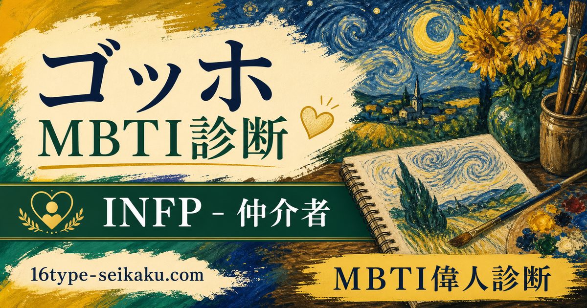 フィンセント・ファン・ゴッホのMBTI人物分析アイキャッチ画像