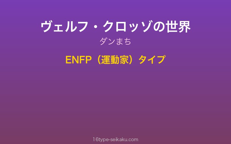 ヴェルフ・クロッゾ キャラクターイメージ
