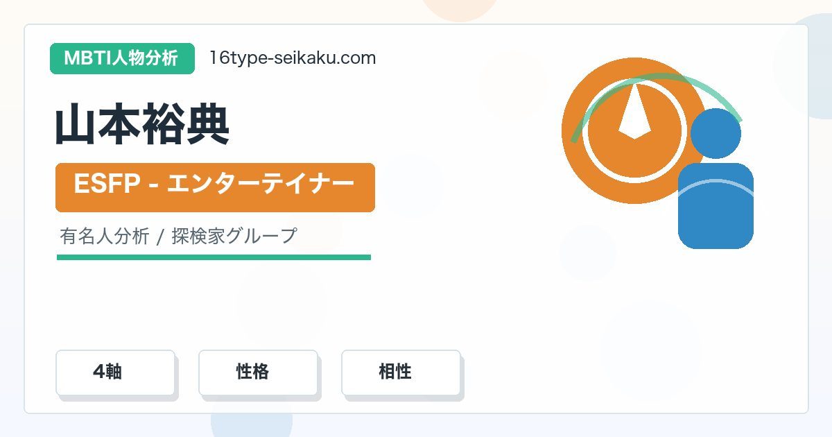 山本裕典のMBTI人物分析アイキャッチ画像