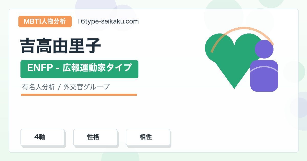 吉高由里子のMBTI人物分析アイキャッチ画像