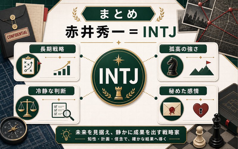 赤井秀一がINTJタイプであるまとめを整理した画像