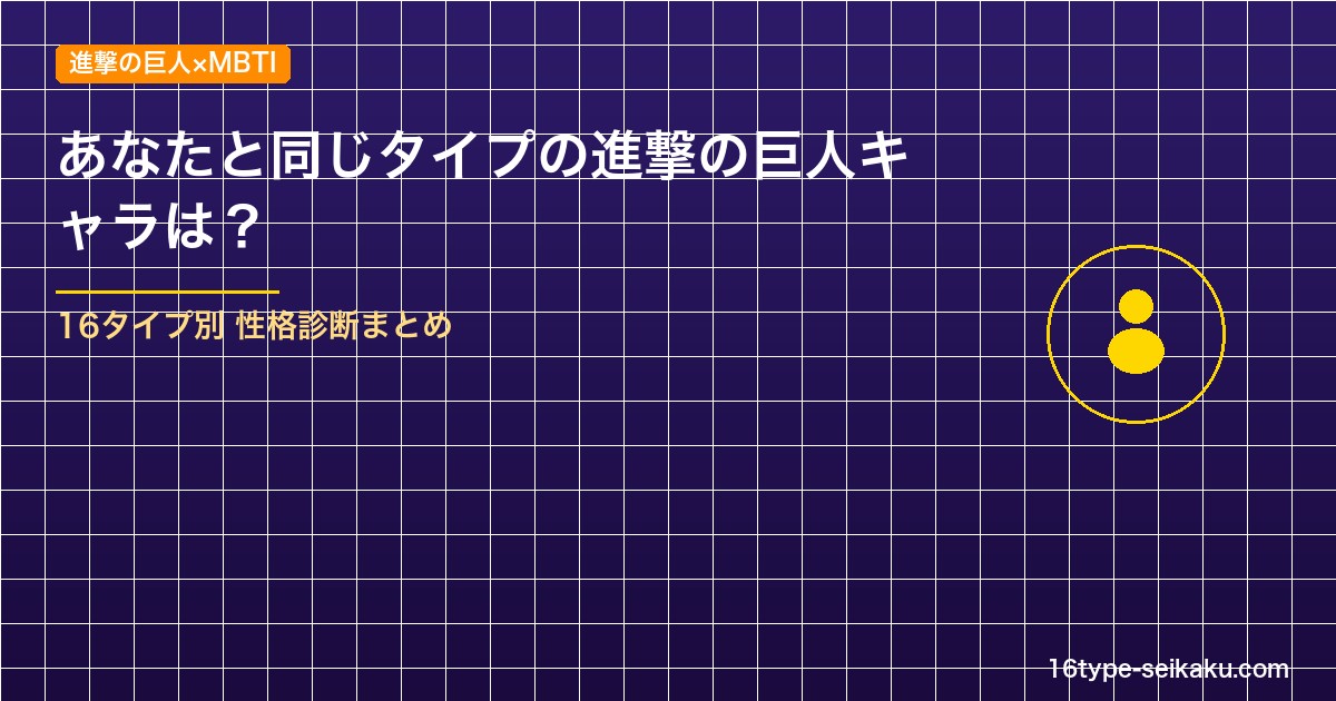 進撃の巨人 キャラMBTI性格診断まとめ