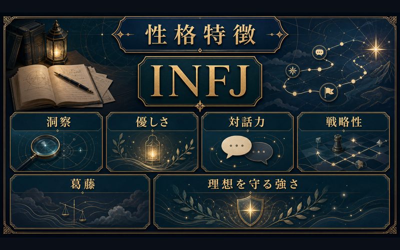 アルミンの性格特徴をINFJ視点でまとめた図解