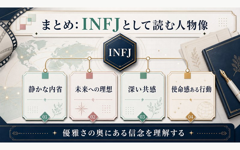 オードリー・ヘプバーンをINFJとして読むまとめ画像