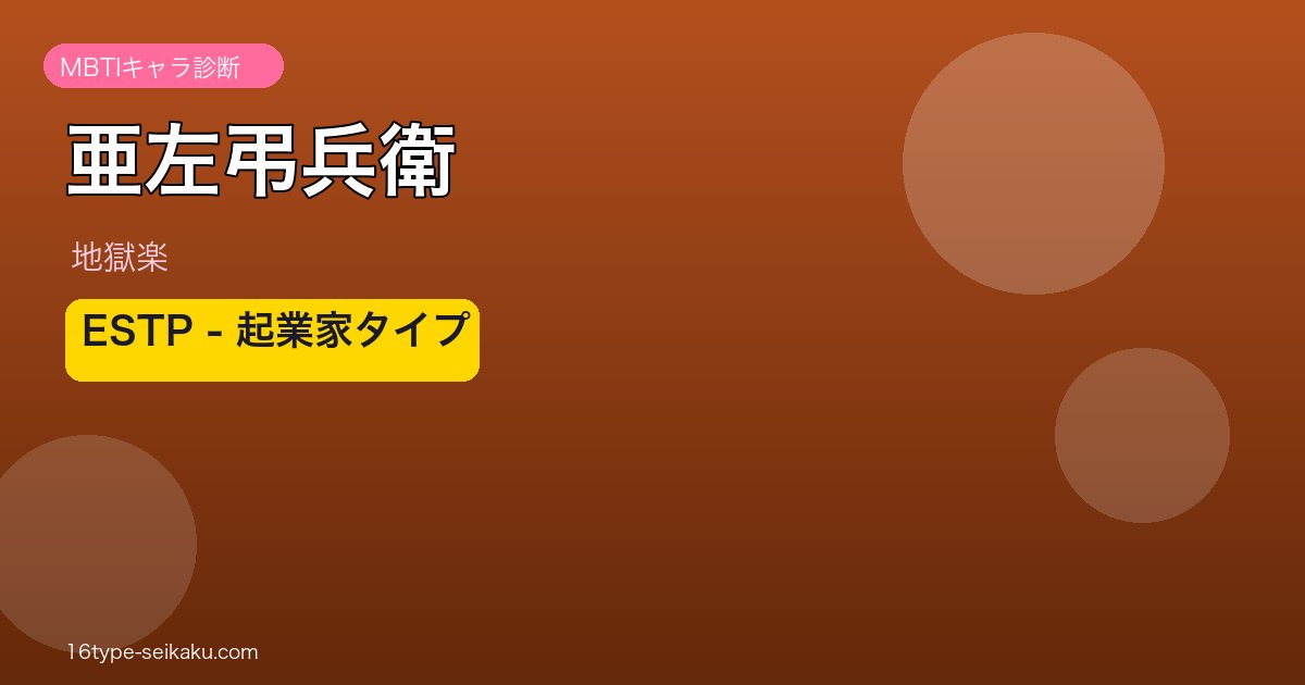 亜左弔兵衛 ESTP アイキャッチ
