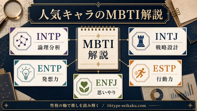 名探偵コナン人気キャラのMBTI解説をまとめた画像
