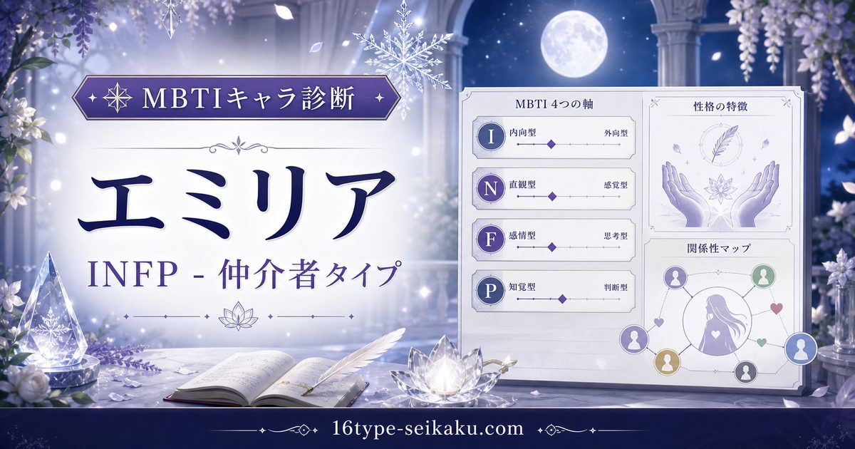 エミリアのMBTIキャラ診断アイキャッチ画像