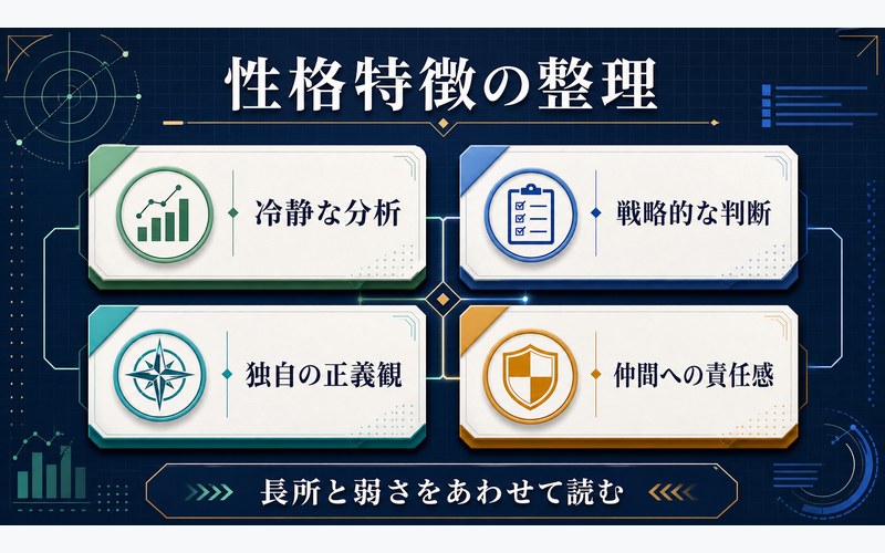 伏黒恵の性格特徴を整理した画像