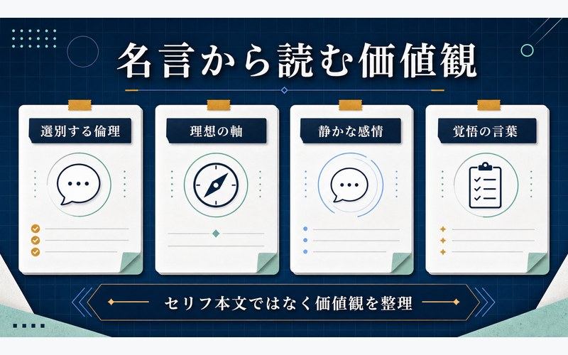 伏黒恵の名言から価値観を整理した画像