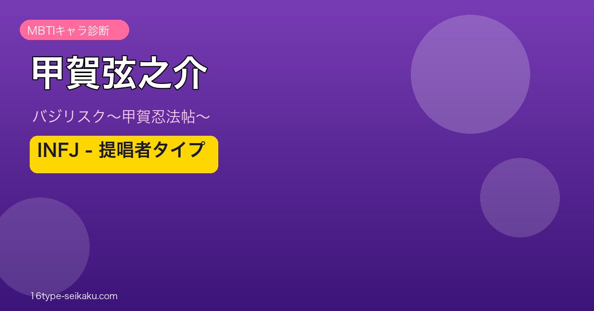 甲賀弦之介のMBTIアイキャッチ