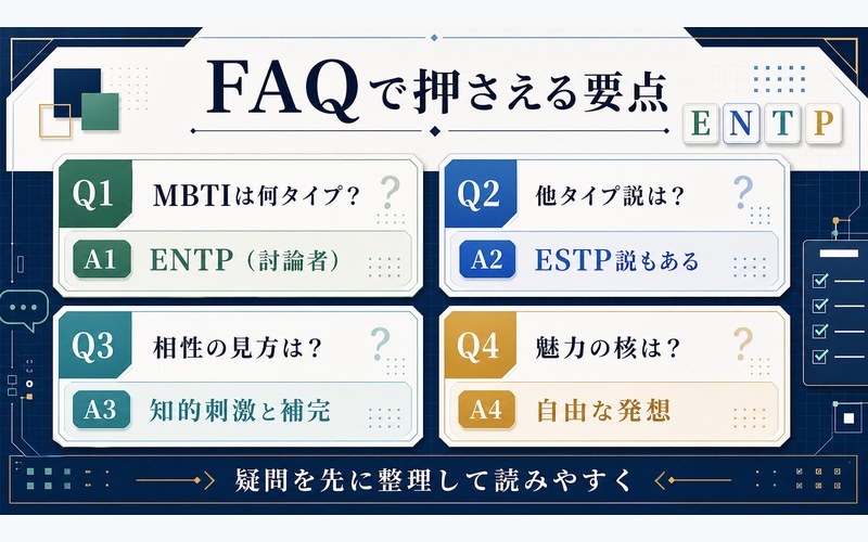 五条悟のMBTI分析FAQを整理した画像