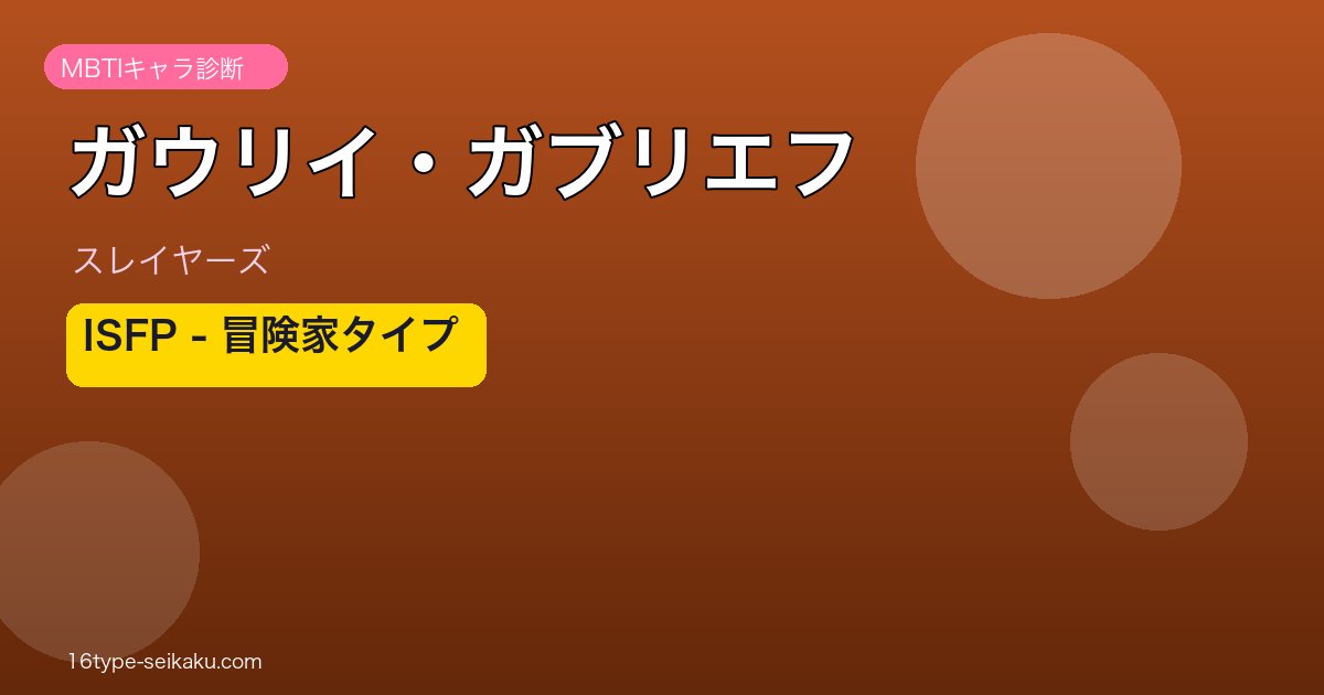 ガウリイ・ガブリエフのMBTIアイキャッチ