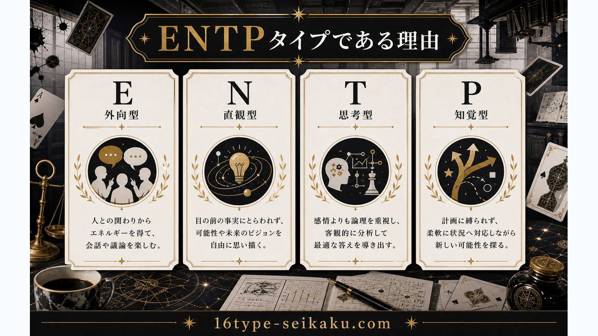 平子真子がENTP（討論者）タイプである理由の要点をまとめたMBTIキャラ診断インフォグラフィック