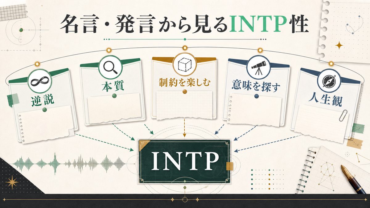 星野源の名言・発言から見るINTP的な特徴の要点をまとめたImage2インフォグラフィック
