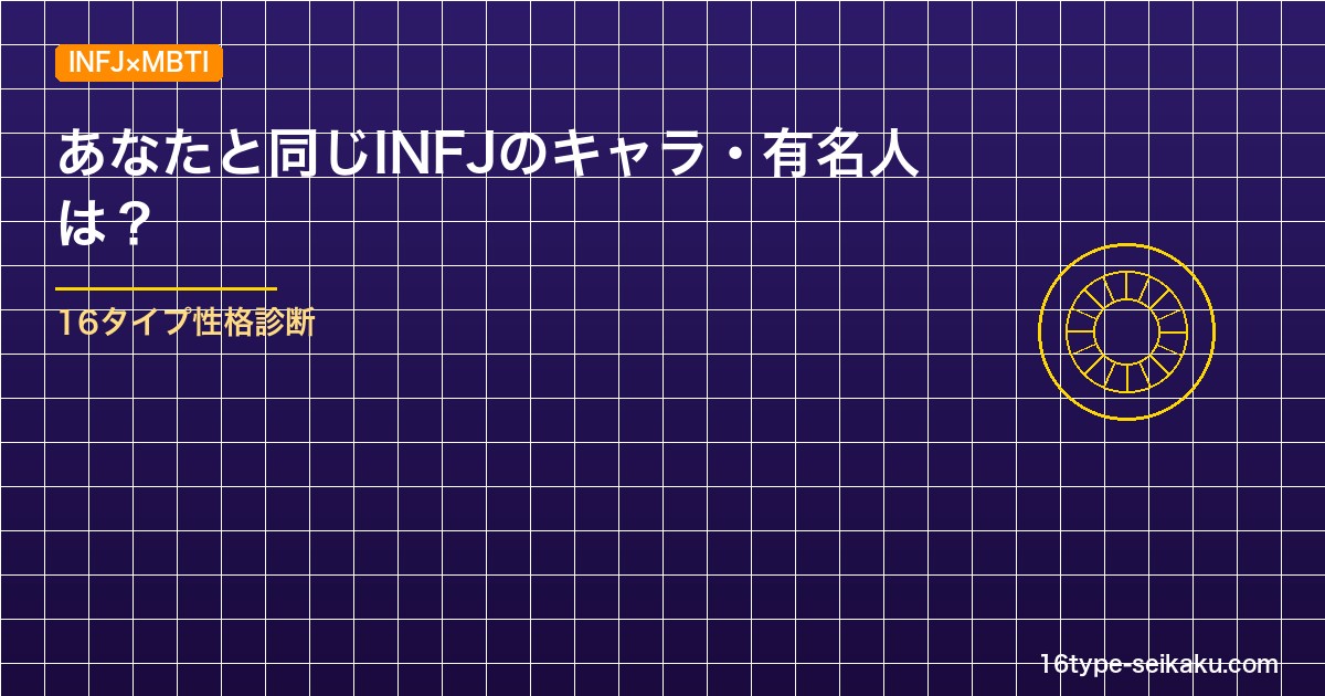 INFJ提唱者タイプのキャラ・有名人一覧