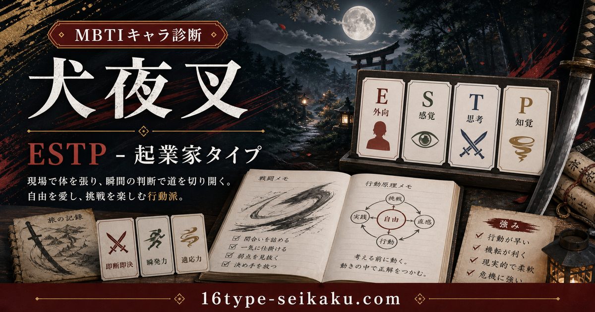 犬夜叉のMBTIキャラ診断アイキャッチ画像