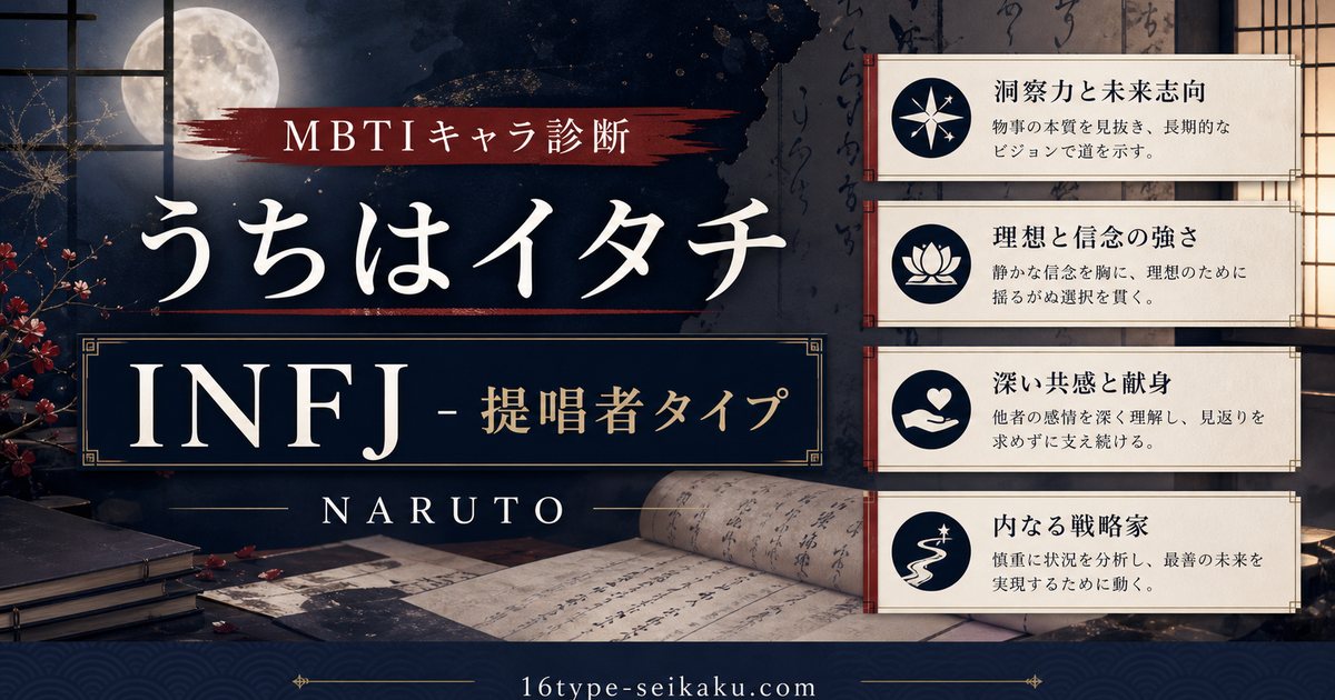 うちはイタチ INFJ 提唱者タイプ アイキャッチ Image2