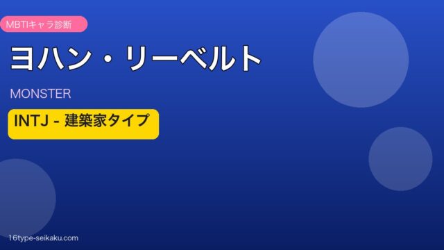 ヨハン・リーベルトのMBTIアイキャッチ