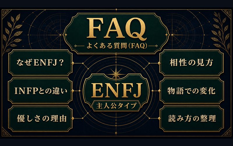 竈門炭治郎のMBTIに関するよくある質問を整理したFAQ図解
