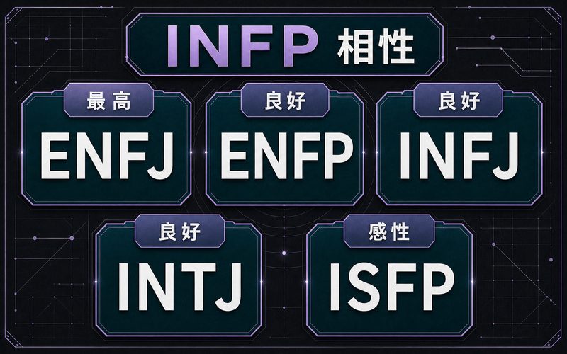 金木研と相性の良いMBTIタイプをまとめた相性図解