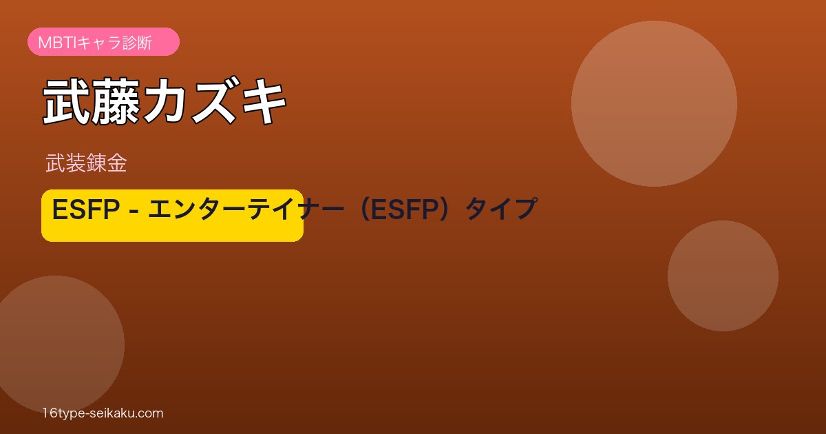 武藤カズキのMBTIアイキャッチ