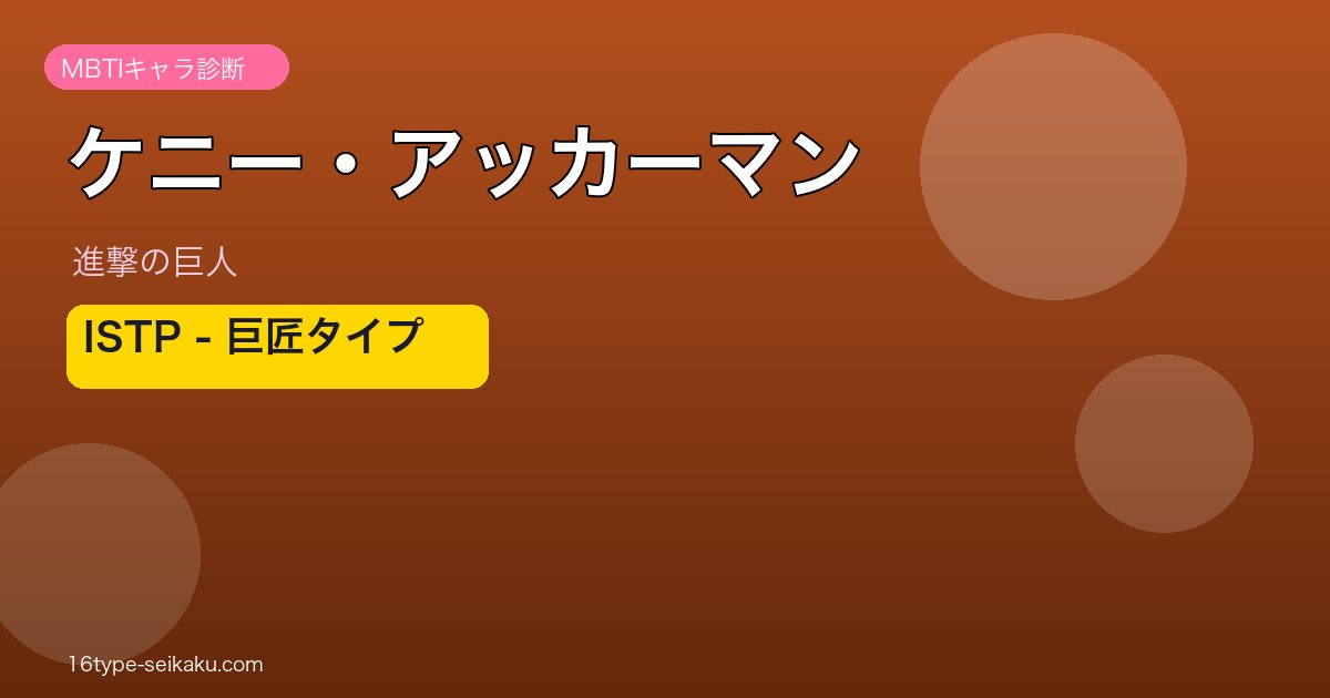 ケニー・アッカーマンのMBTIアイキャッチ