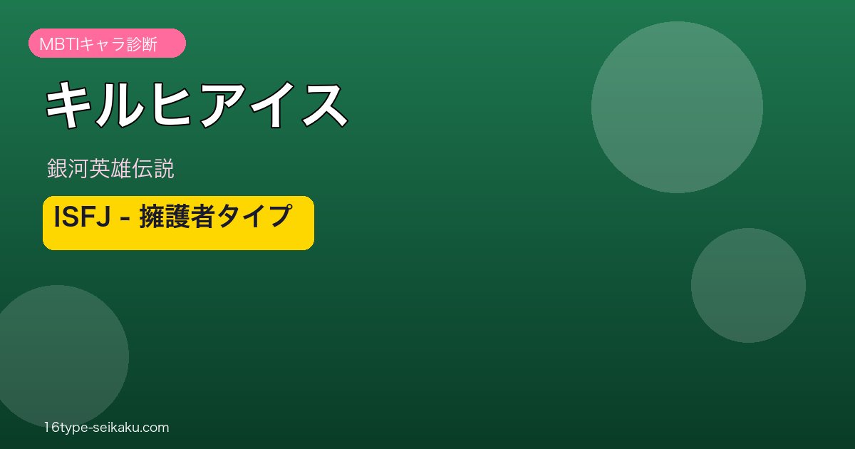 キルヒアイスのMBTIアイキャッチ