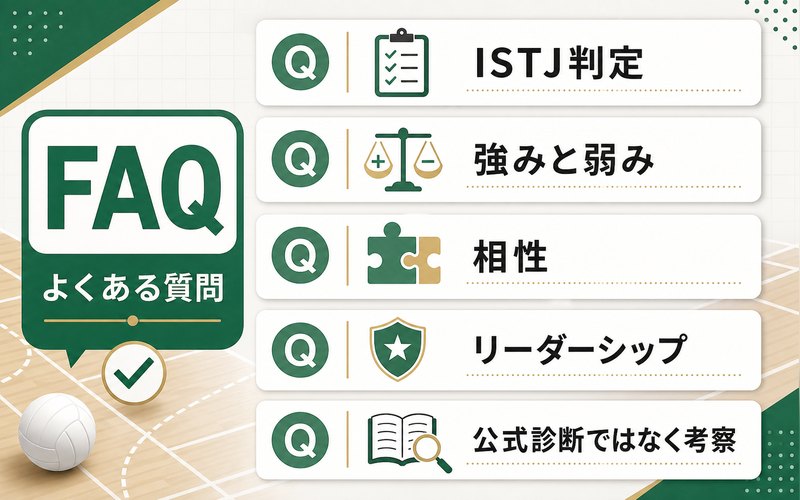 北信介のMBTIに関するFAQの要点をまとめた画像