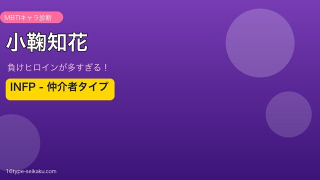 小鞠知花（負けヒロインが多すぎる！）MBTIINFP診断アイキャッチ