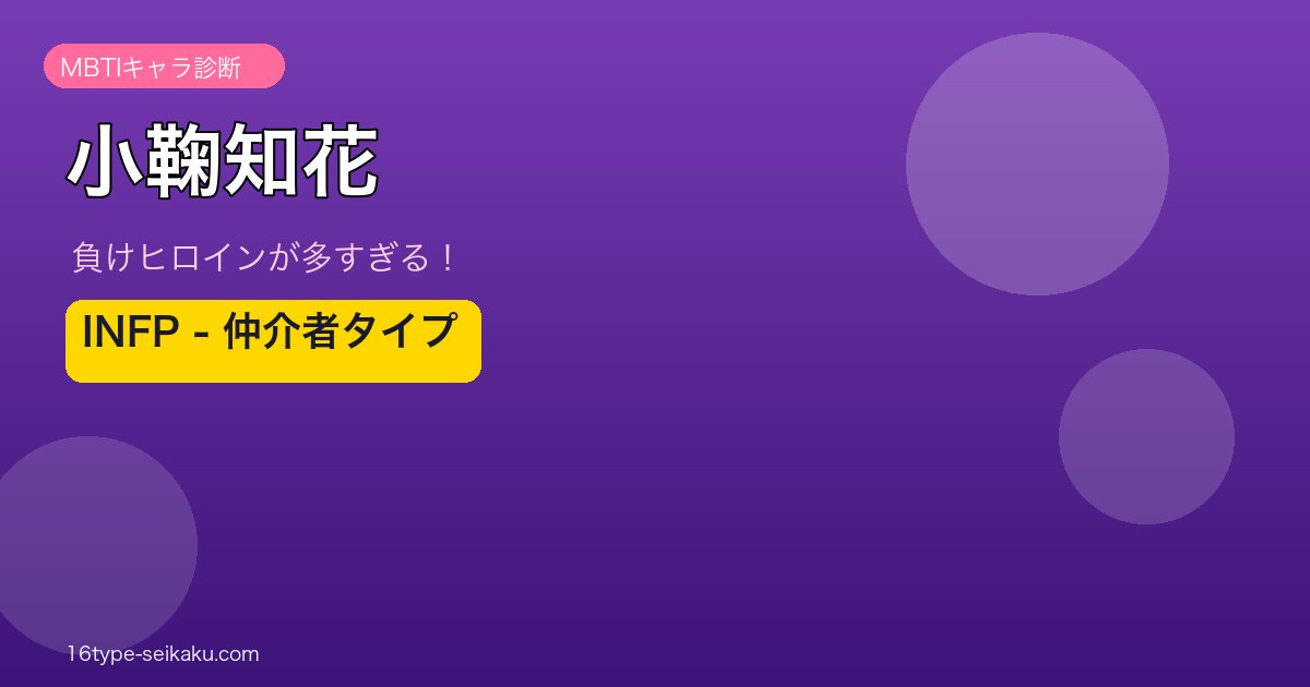 小鞠知花（負けヒロインが多すぎる！）MBTIINFP診断アイキャッチ
