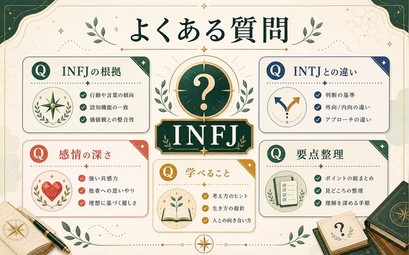 クラピカのINFJ診断に関するFAQをまとめた画像