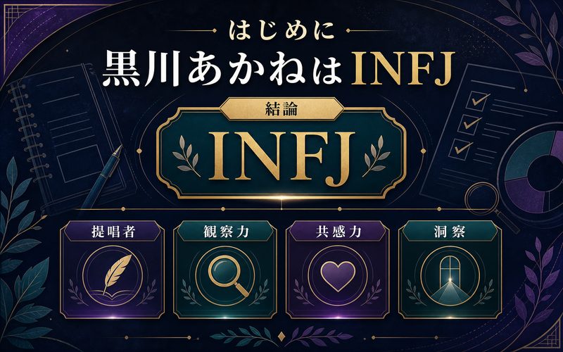 はじめにの要点をまとめた黒川あかねINFJ診断のImage2インフォグラフィック