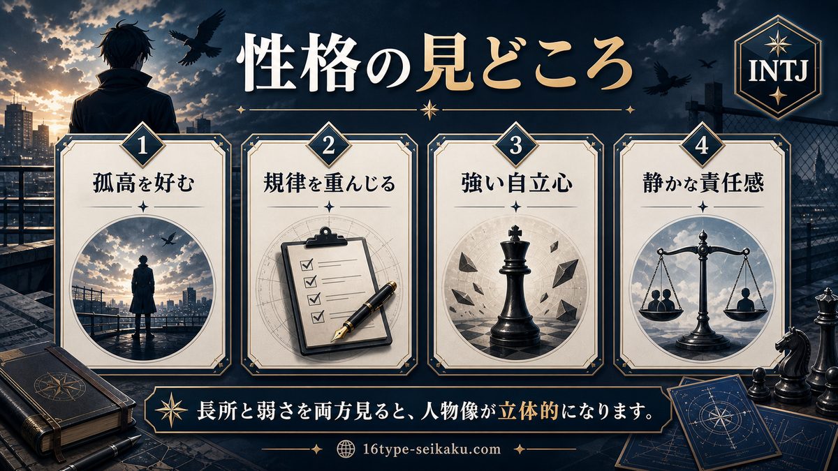 雲雀恭弥の性格特徴の要点をまとめたMBTIキャラ診断インフォグラフィック