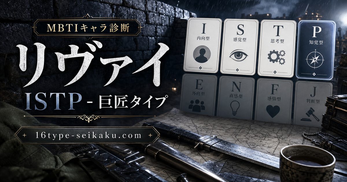 リヴァイ・アッカーマンのMBTIキャラ診断アイキャッチ画像