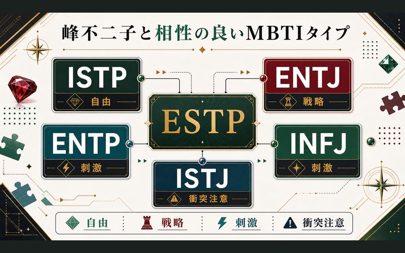 峰不二子と相性の良いMBTIタイプの要点をまとめたMBTIキャラ診断Image2インフォグラフィック