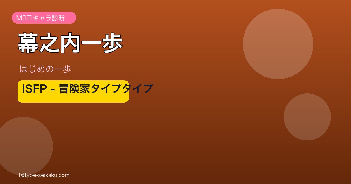 幕之内一歩のMBTIアイキャッチ