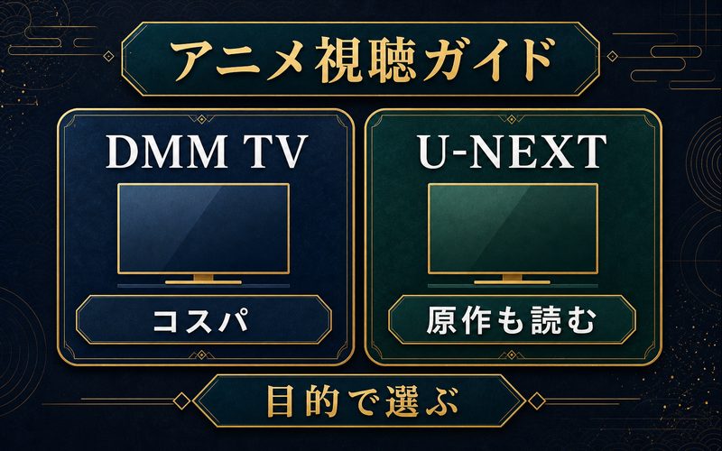 NARUTOのアニメ視聴ガイドを比較カードでまとめた画像