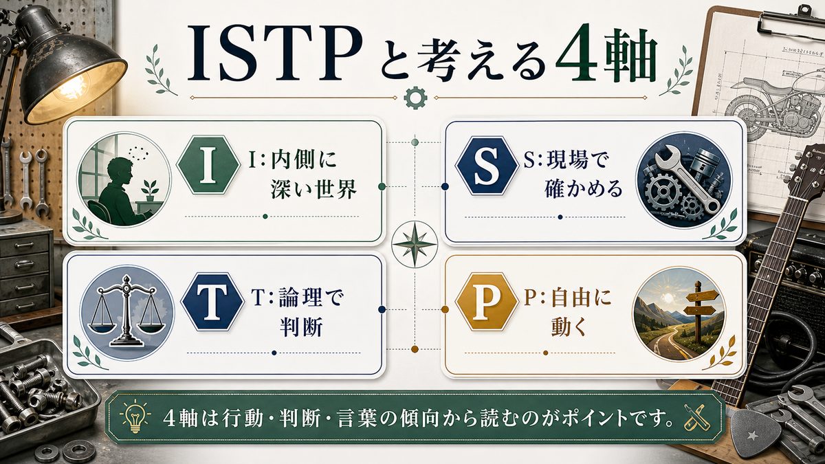 長瀬智也がISTPタイプである理由の要点をまとめたMBTI人物分析インフォグラフィック