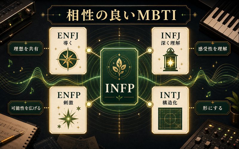 Official髭男dismと相性の良いMBTIタイプをまとめた図解