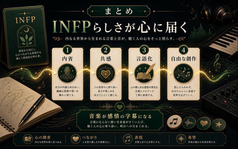 Official髭男dismのINFPタイプ分析まとめ図解