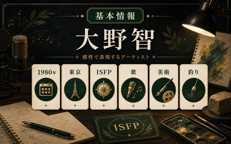 大野智の基本情報をまとめた図解